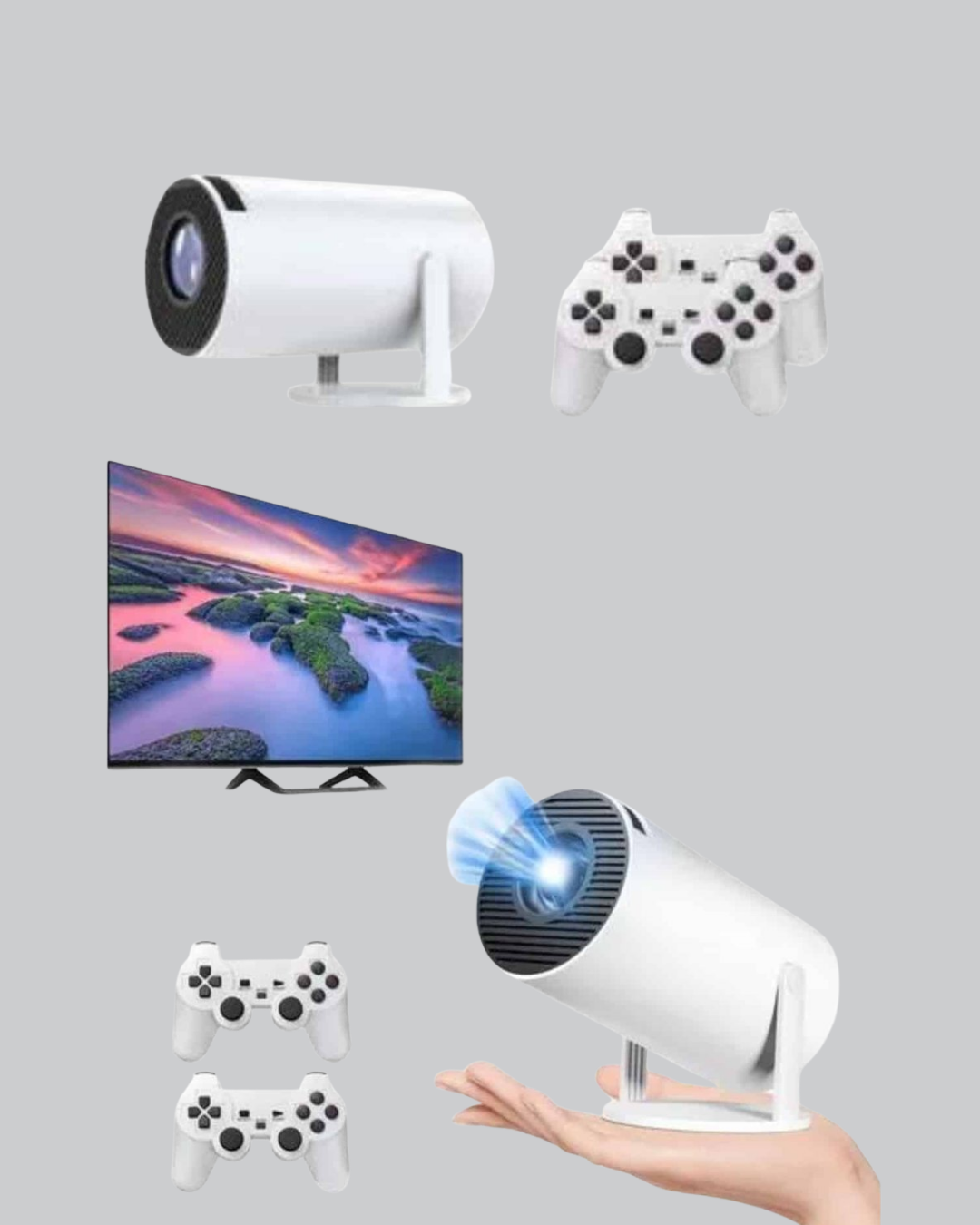 Kablosuz Projeksiyon Cihazı 4K Destekli HDMI USB Oyun Uyumlu