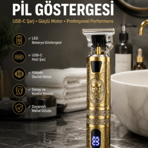 Çizik Tıraş Makinesi Şarjlı Paslanmaz Çelik Bıçaklı Uzun Ömürlü