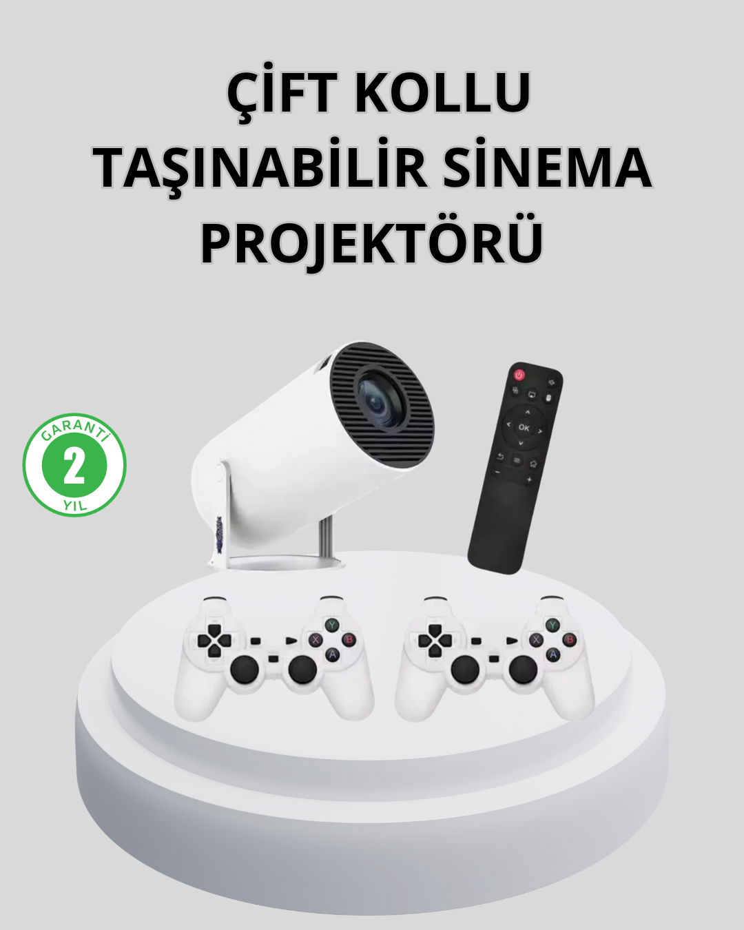 Wi-Fi 6 ve Bluetooth 5.0 Destekli 4K Akıllı Projeksiyon Cihazı
