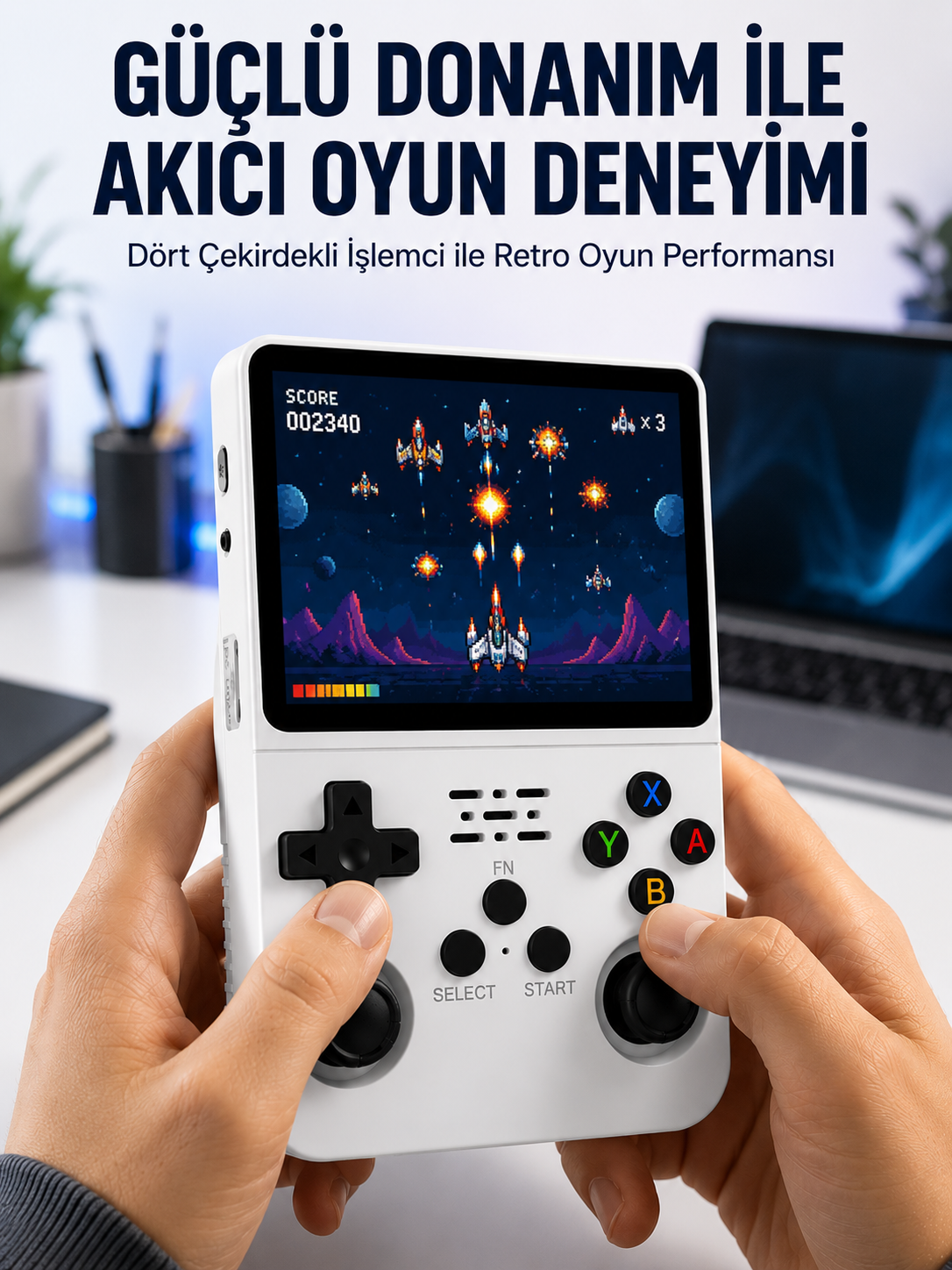 Retro El Konsolu 64 GB – 15.000 Oyun, Geniş Platform Desteği, 3.5” IPS Ekran Yeni Nesil