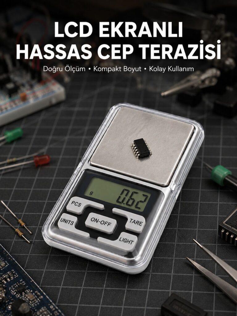 Kapaklı Dijital Cep Terazisi Hassasiyet 300 Gr