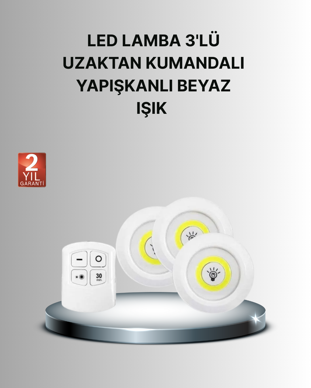 Dekoratif ve Pratik 3’lü Kumandalı Spot LED Aydınlatma