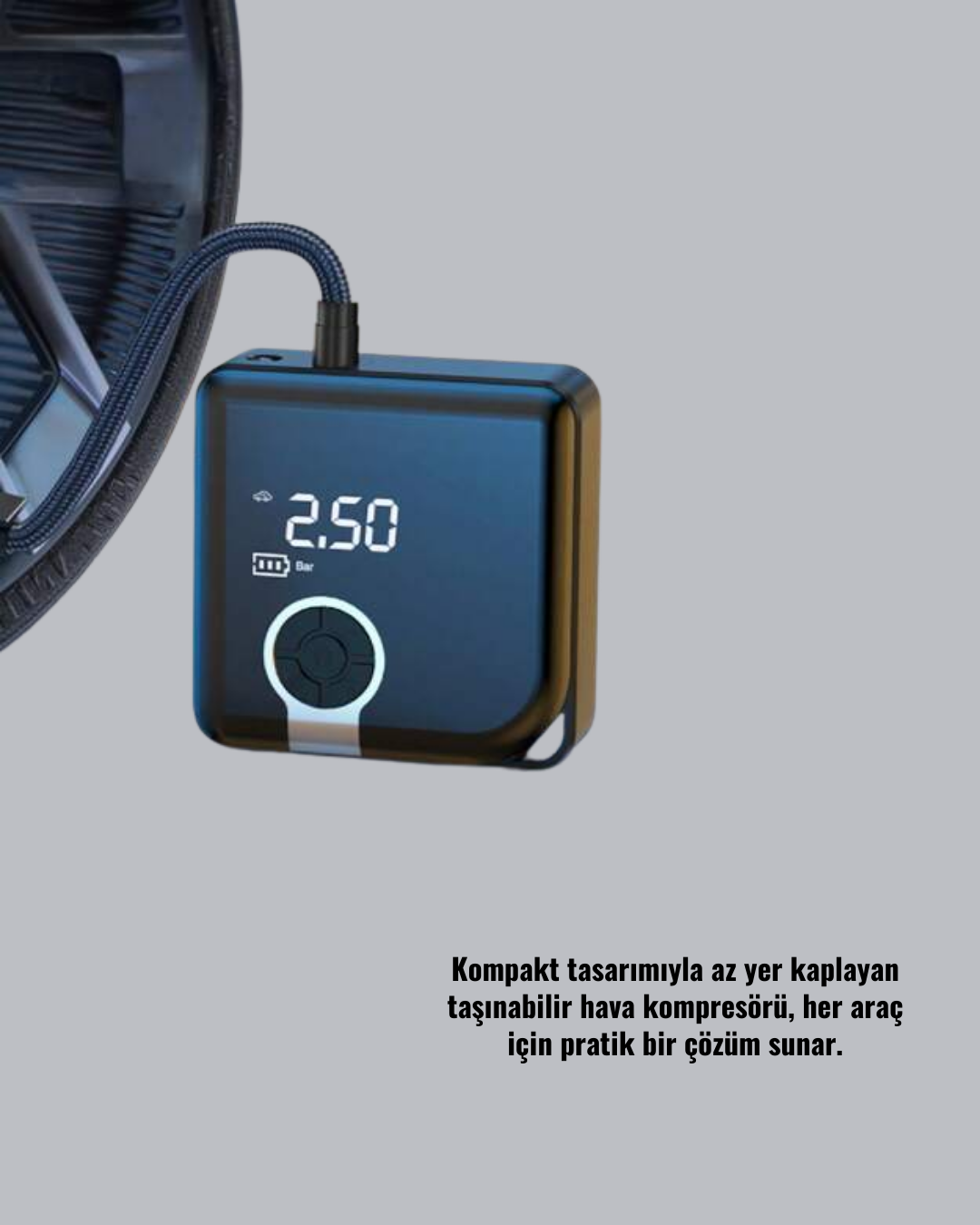 Type-C Şarj Girişli Diyafram Tip Kompresör Yeni Nesil