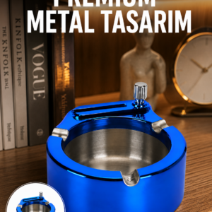 Dekoratif Çakmaklı Küllük Kolay Temizlenebilir Metal Yeni Nesil