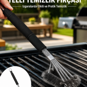 Izgara ve Barbekü Temizleme Fırçası Dayanıklı Tasarım Yeni Nesil