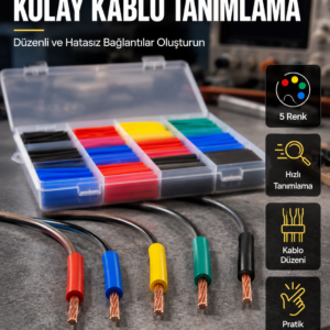 560 Parça Isı Makaron Seti Elektrik, Otomotiv ve Elektronik İçin Profesyonel İzolasyon Kiti