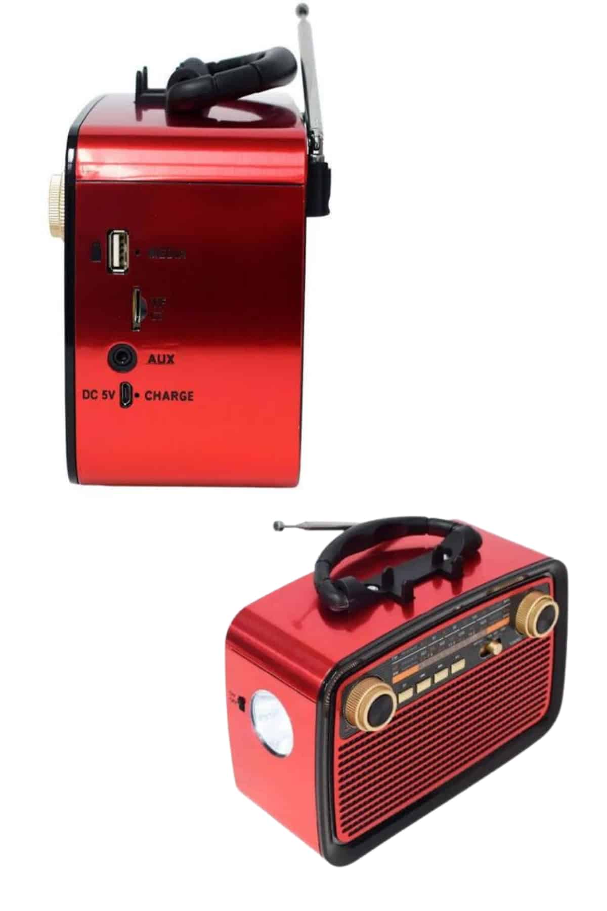Bluetooth Hoparlör Ahşap Renk Vintage Işıklı Nostaljik Radyo Fm Ahşap Görünümlü Yeni Nesil