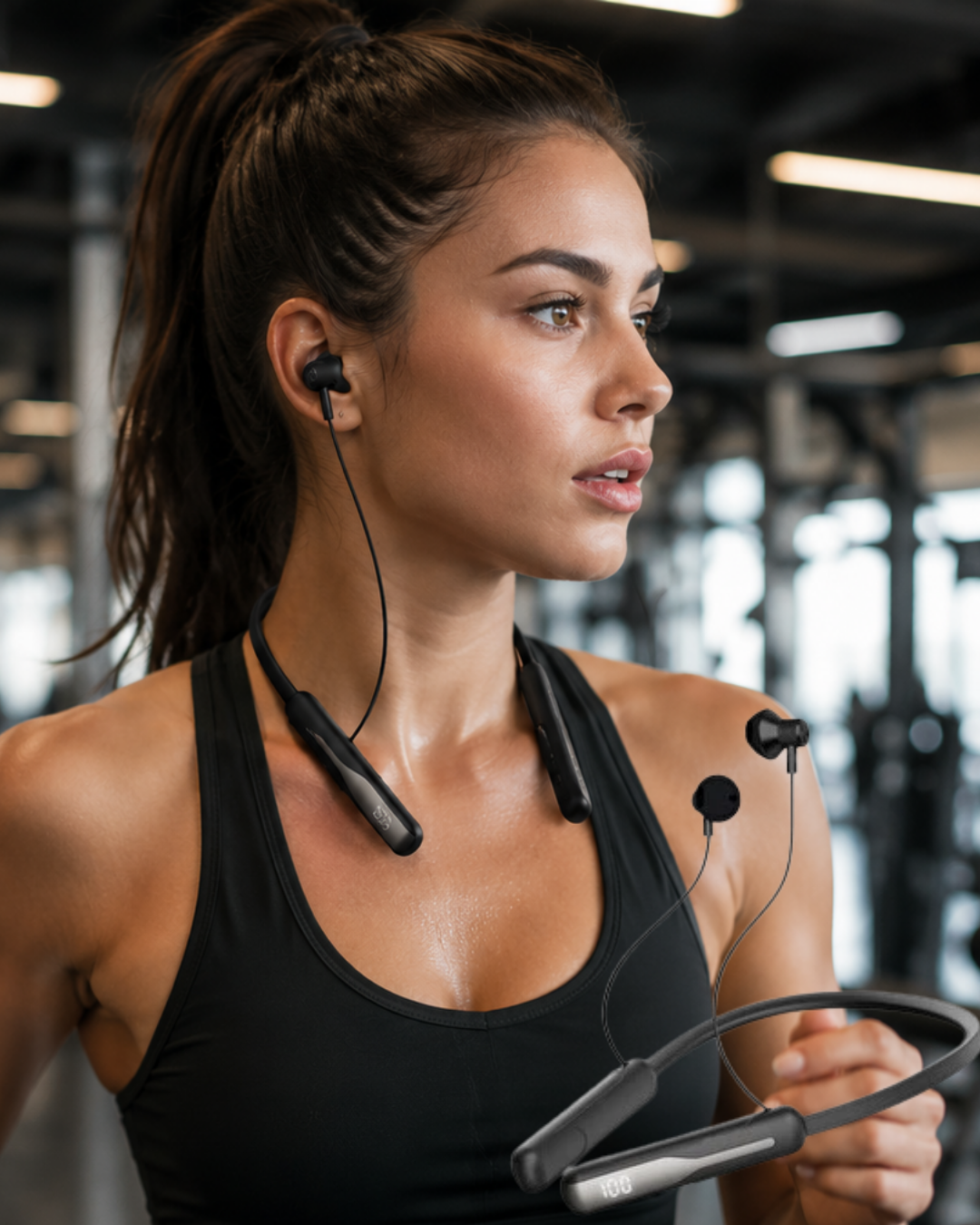 Extra Bass Kablosuz Kulaklık Uzun Bataryalı Neckband Tasarım