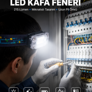 Kafa Lambası Led Fener Pratik Taşınabilir Ayarlanabilir USB Şarjlı