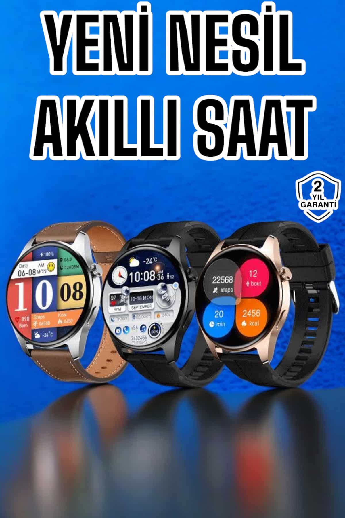 Akıllı Saat Çok Fonksiyonlu Yeni Nesil Bluetooth Bağlantılı Sesli Görüşme