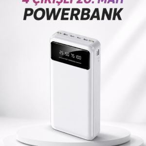 4 Çıkışlı 20.000 MAH Powerbank Taşınabilir Çoklu Giriş