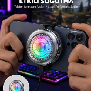 RGB LED Telefon Soğutucu Fan Yüksek Hızlı Soğutma Oyuncu Cooler Yeni Nesil