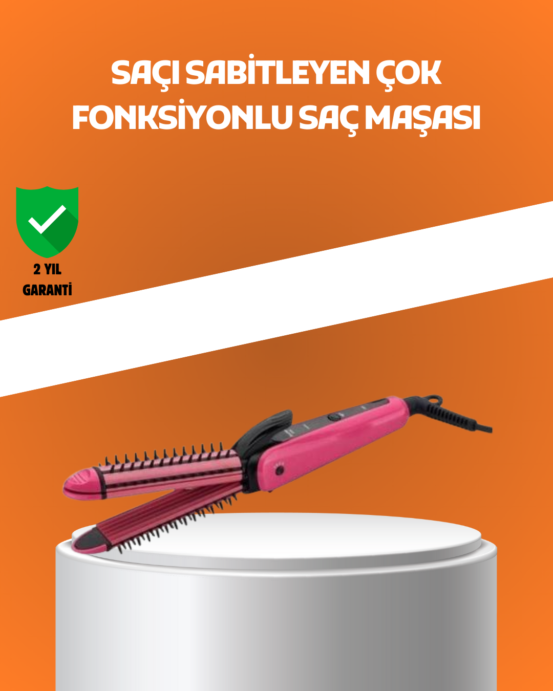 Hızlı Isınan Saç Maşası ve Düzleştirici | Çift Fonksiyonlu