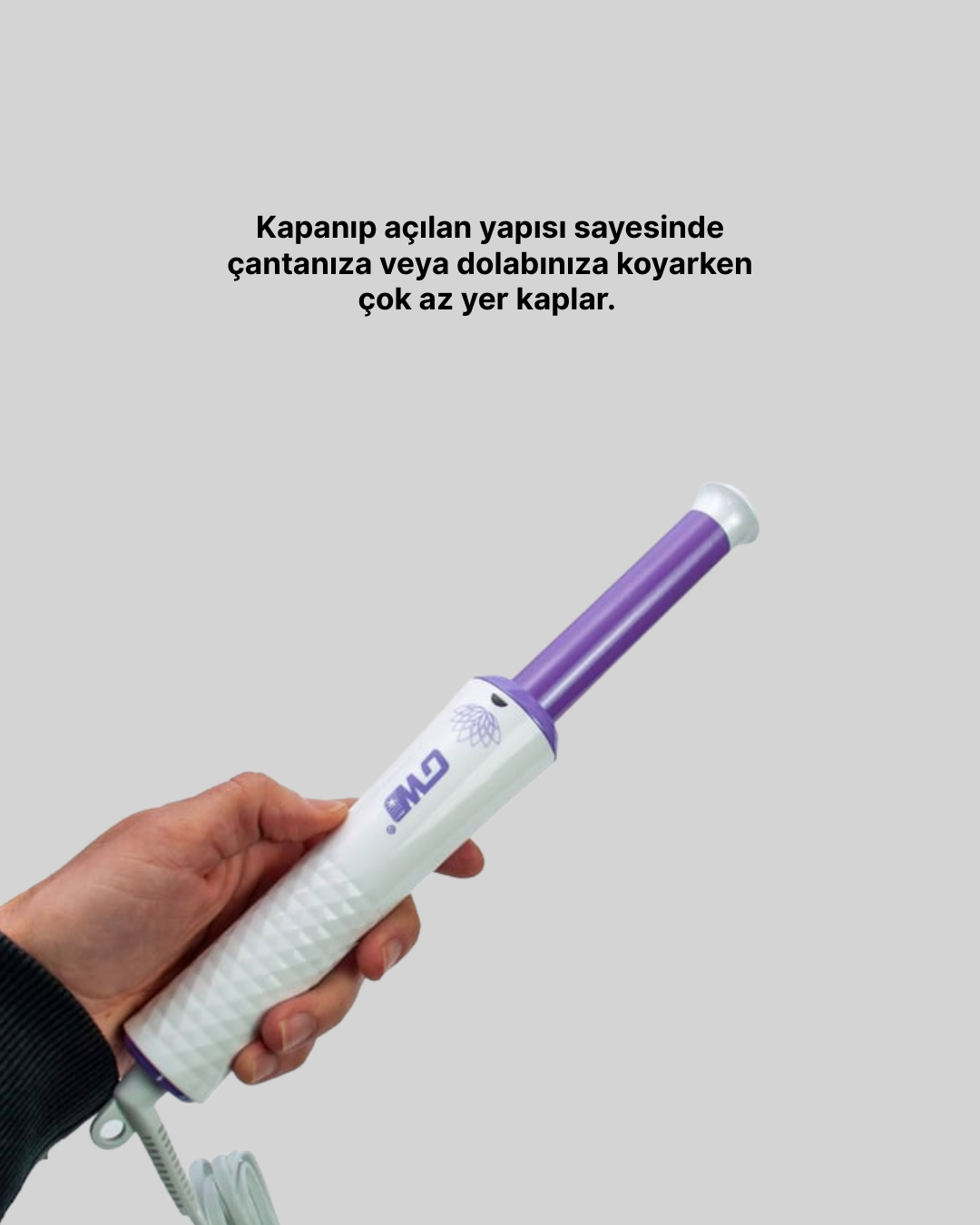GW Taşınabilir Saç Maşası – Tourmaline Seramik, Negatif İyon Teknolojisi
