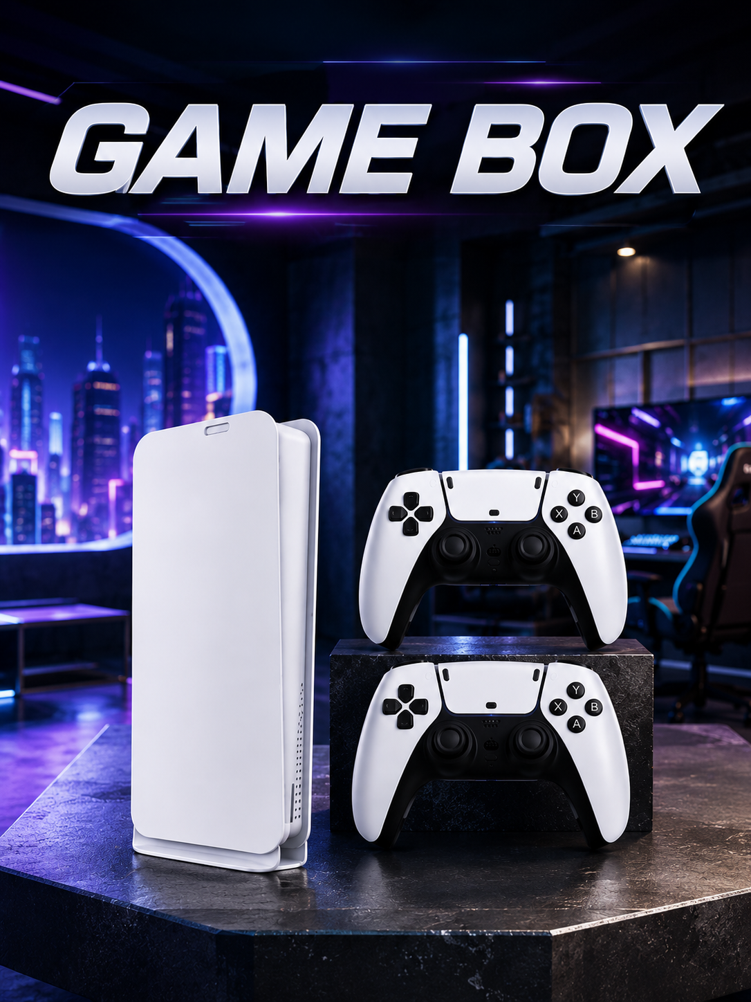 Game Box 3D Çift Oyun Kollu 4K HD Ekran 20000'den Fazla Oyun Seçeneği 2.4G Kablosuz