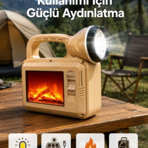 Alev Efektli Güneş Enerjili Lamba – Su Geçirmez