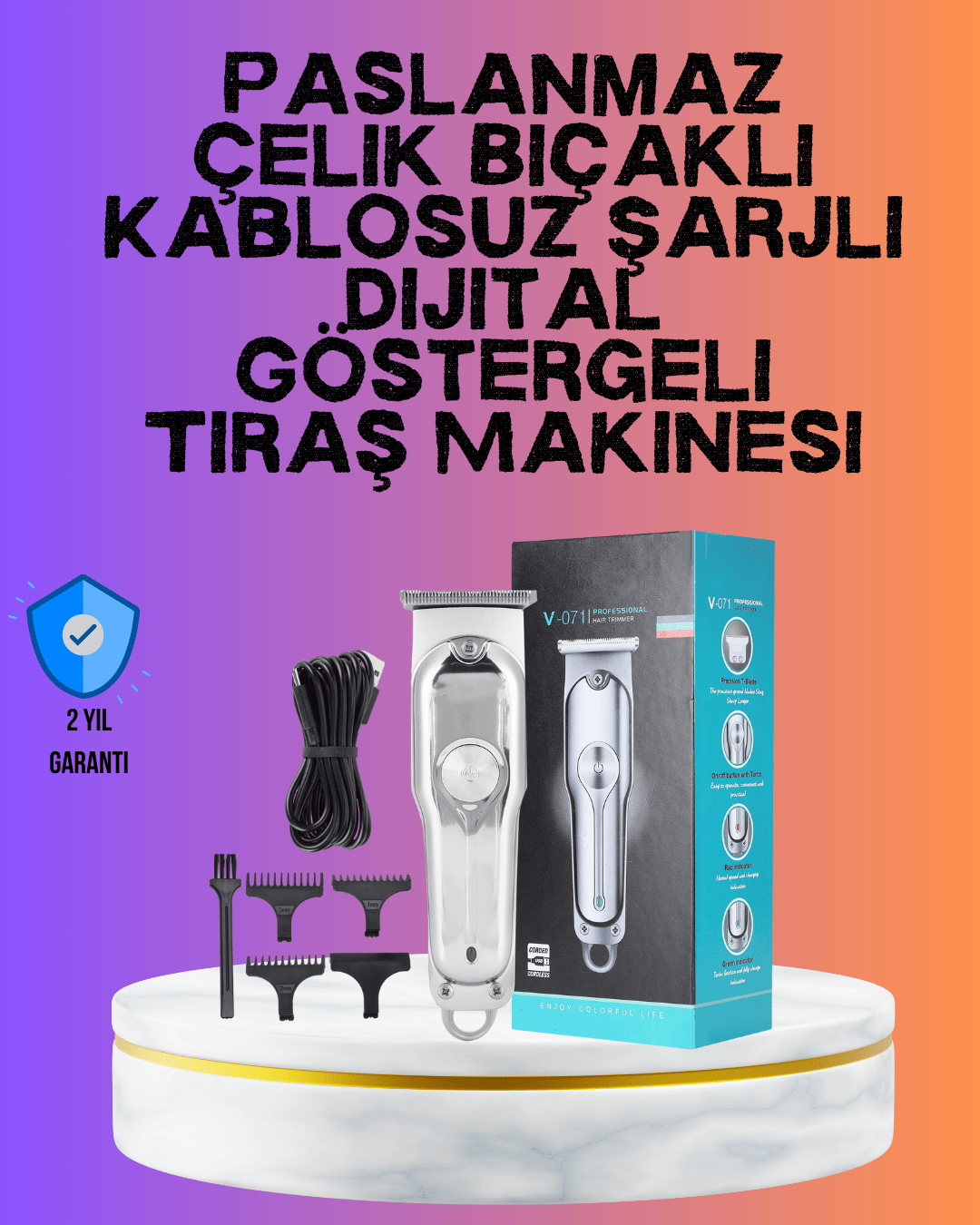 Profesyonel Çok Fonksiyonlu Saç ve Sakal Kesme Makinesi