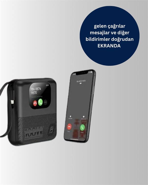 3'ü 1 Arada Akıllı Powerbank Saat ve Hoparlör 10.000 mAh