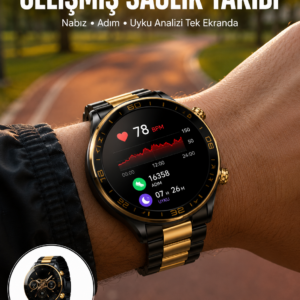 3 Bileklikli Amoled Akıllı Saat Bluetooth Çağrı ve Sağlık Takipli Yeni Nesil