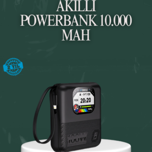 Su Geçirmez 10000 mAh Powerbank ve Akıllı Saat Özellikli Taşınabilir Şarj