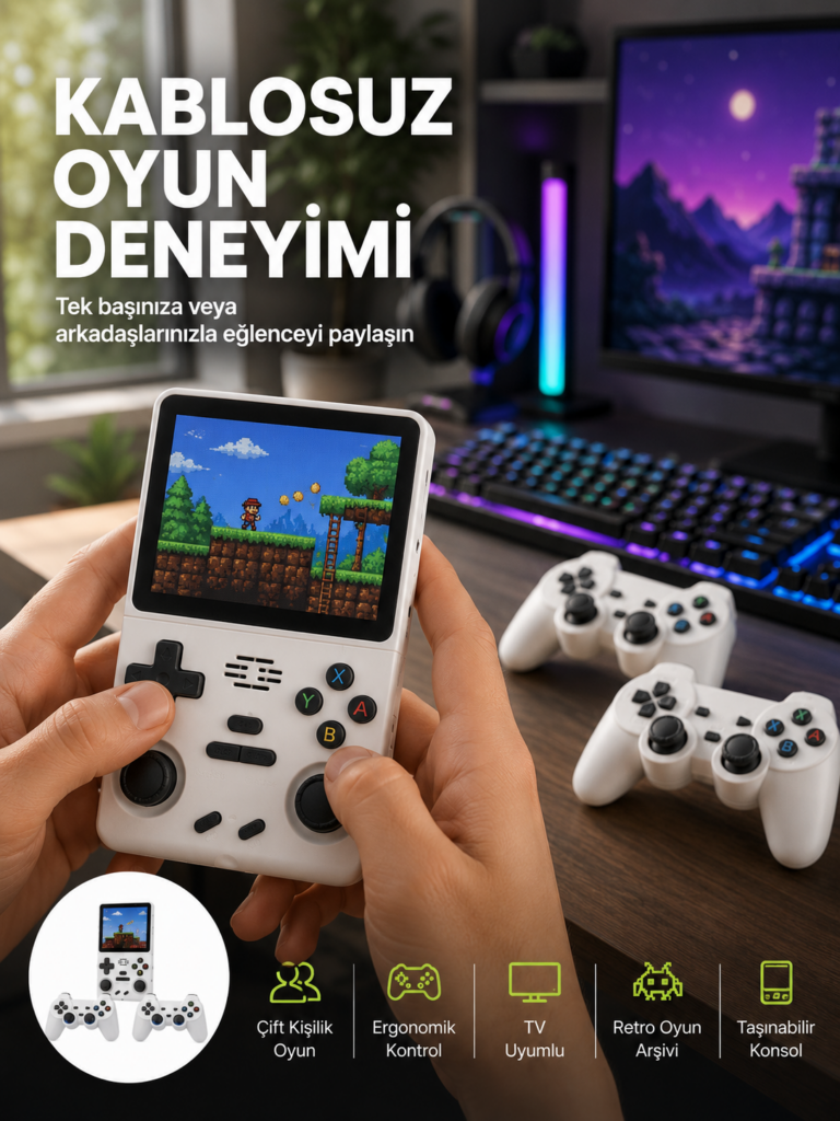 HDMI Destekli Kablosuz Oyun Konsolu 10.000 Oyun Yeni Nesil