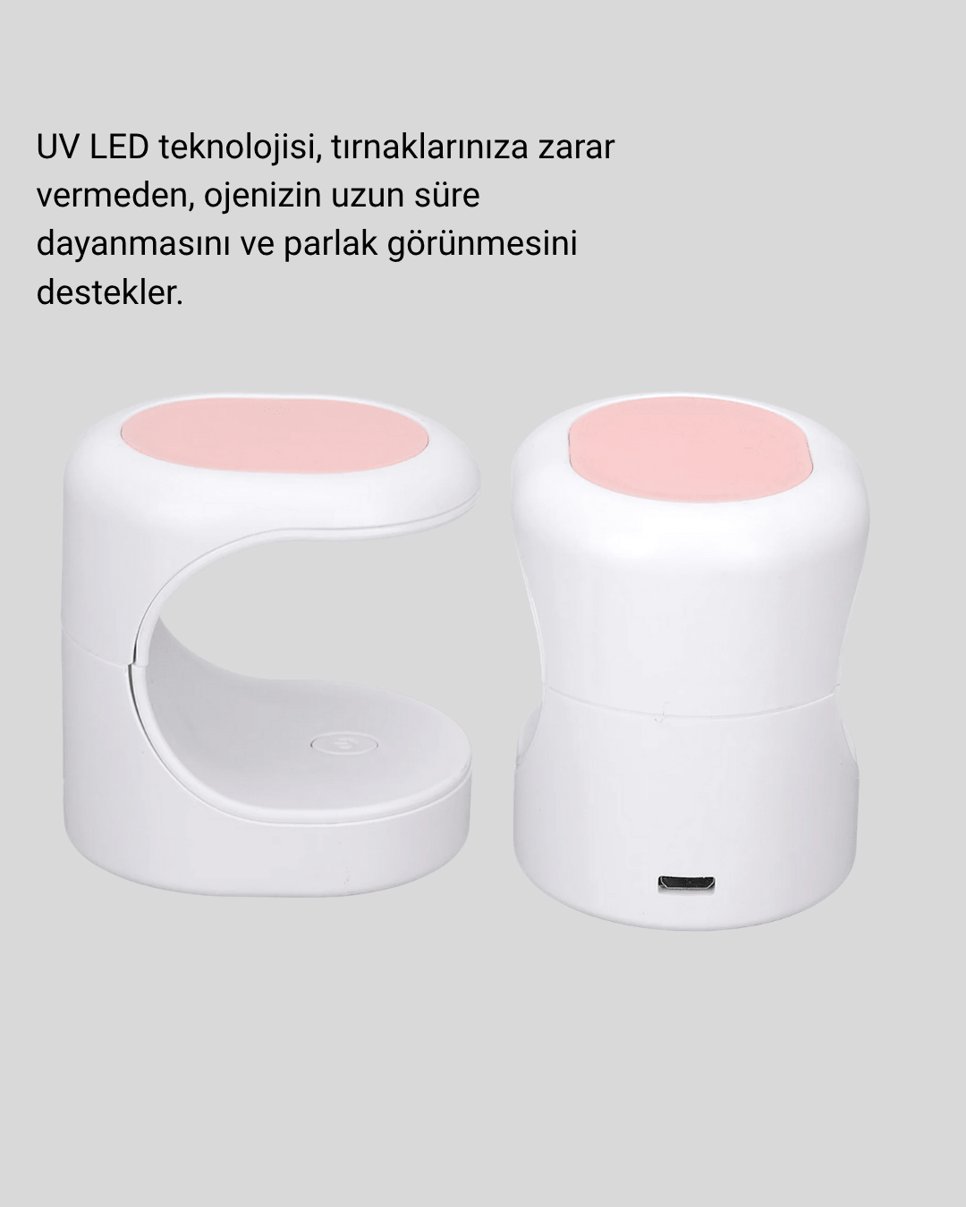 LED Mini Oje Kurutucu Taşınabilir Hızlı Kuruma Cihazı 3 LED Işıklı Yeni Nesil