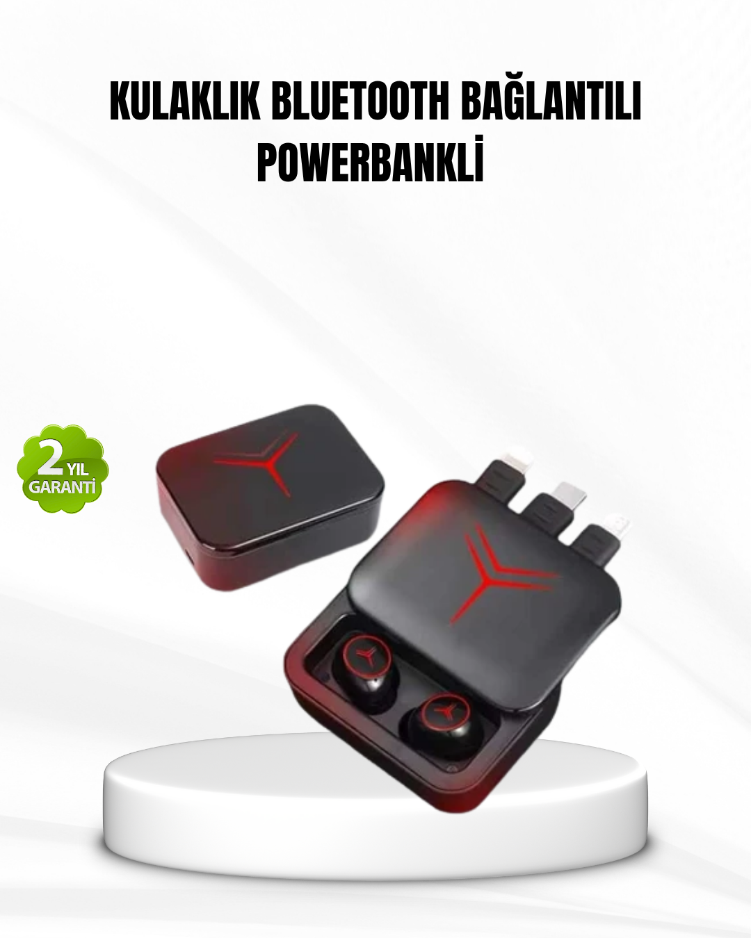 Bluetooth Powerbank Kulaklık – Kablosuz, Uzun Pil Ömrü, Dokunmatik ve Yüksek Ses Kalitesi