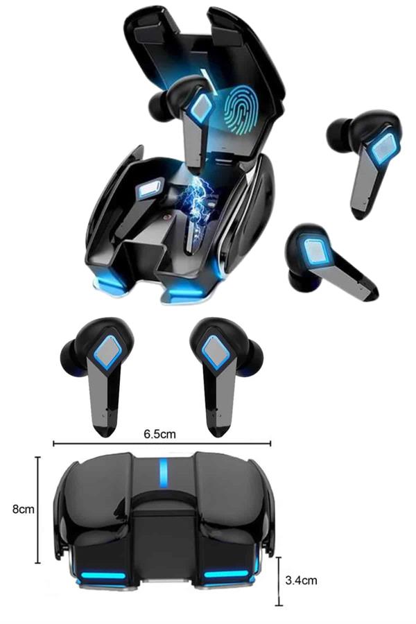 Oyuncu Kulaklığı Bluetooth Kulaklık Kablosuz RGB Işıklı Gamer Kulaklık Gürültü Önleyici