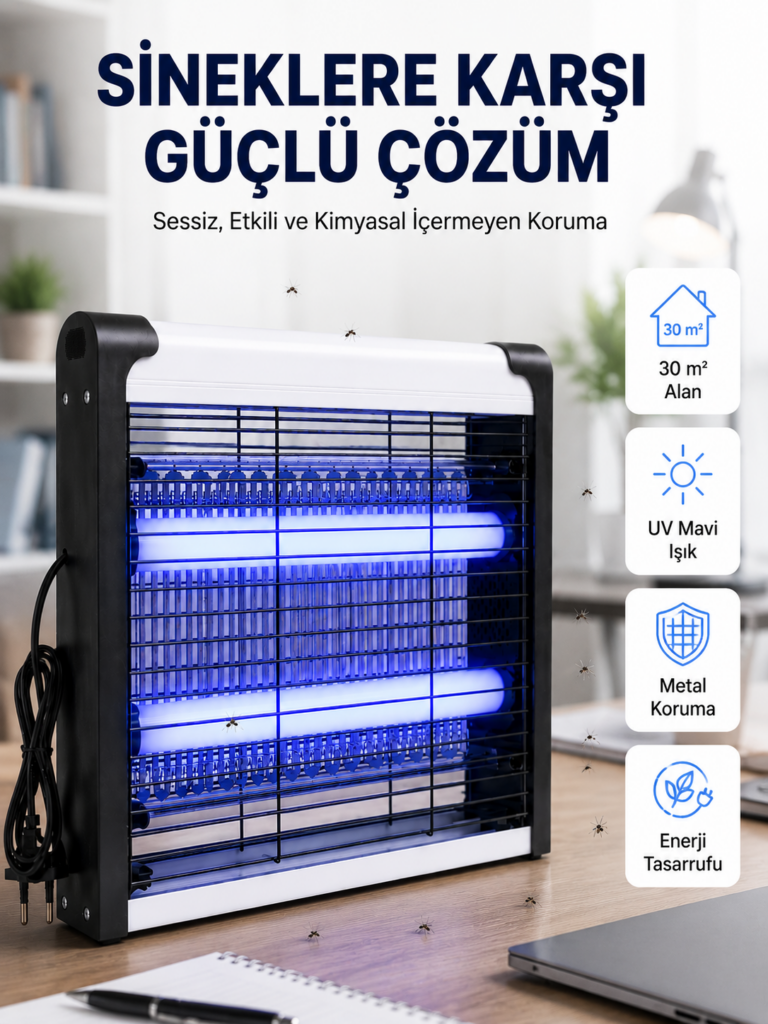 Kimyasal İçermeyen UV Işıklı Elektrikli Sinek ve Böcek Öldürücü