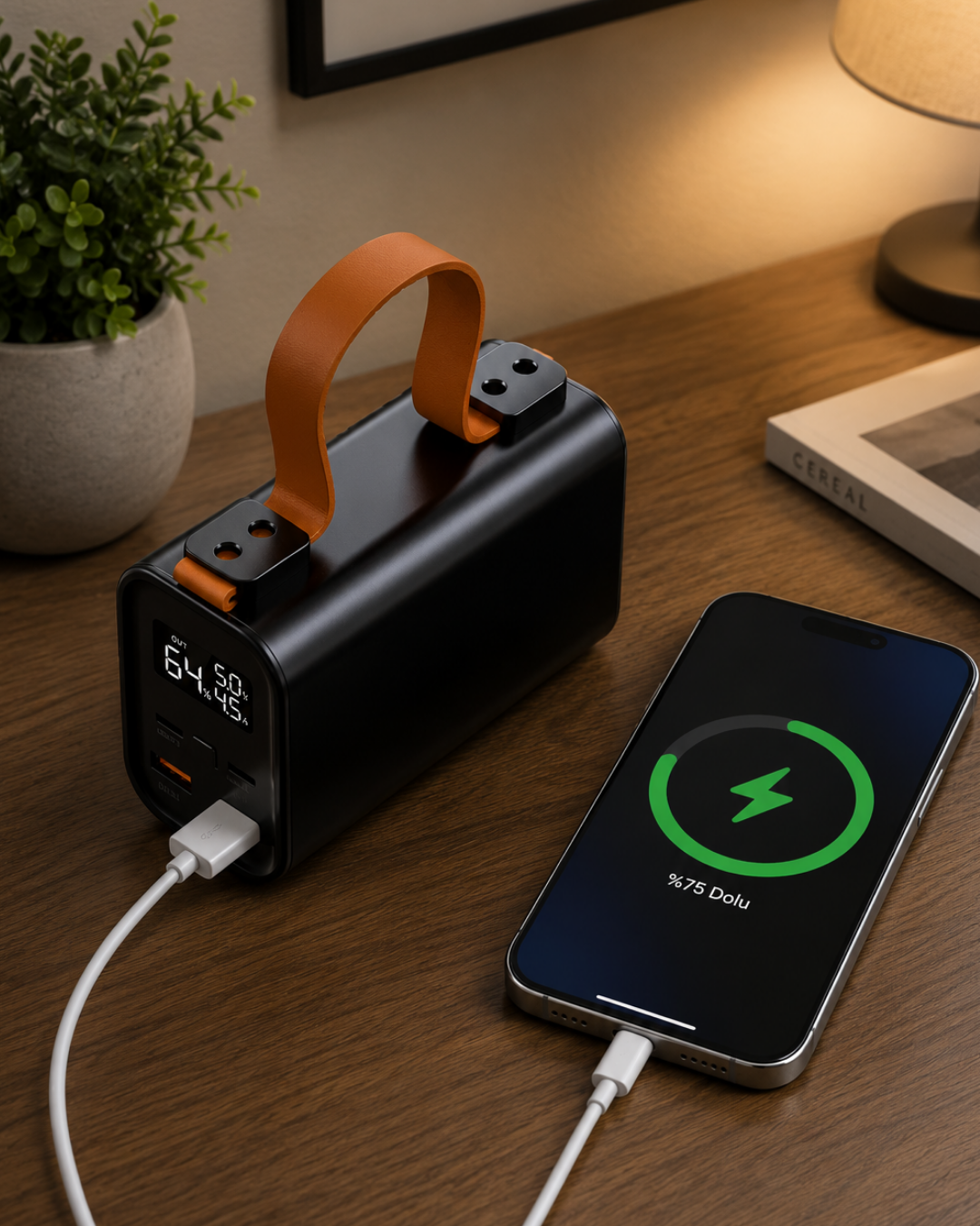 50000 mAh Powerbank Süper Hızlı Şarj LED Göstergeli Taşınabilir Şarj Cihazı