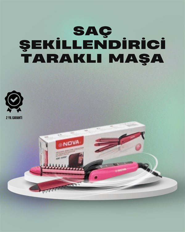 Isı Koruyucu ve Sabitleyici Özellikli Profesyonel Saç Maşası