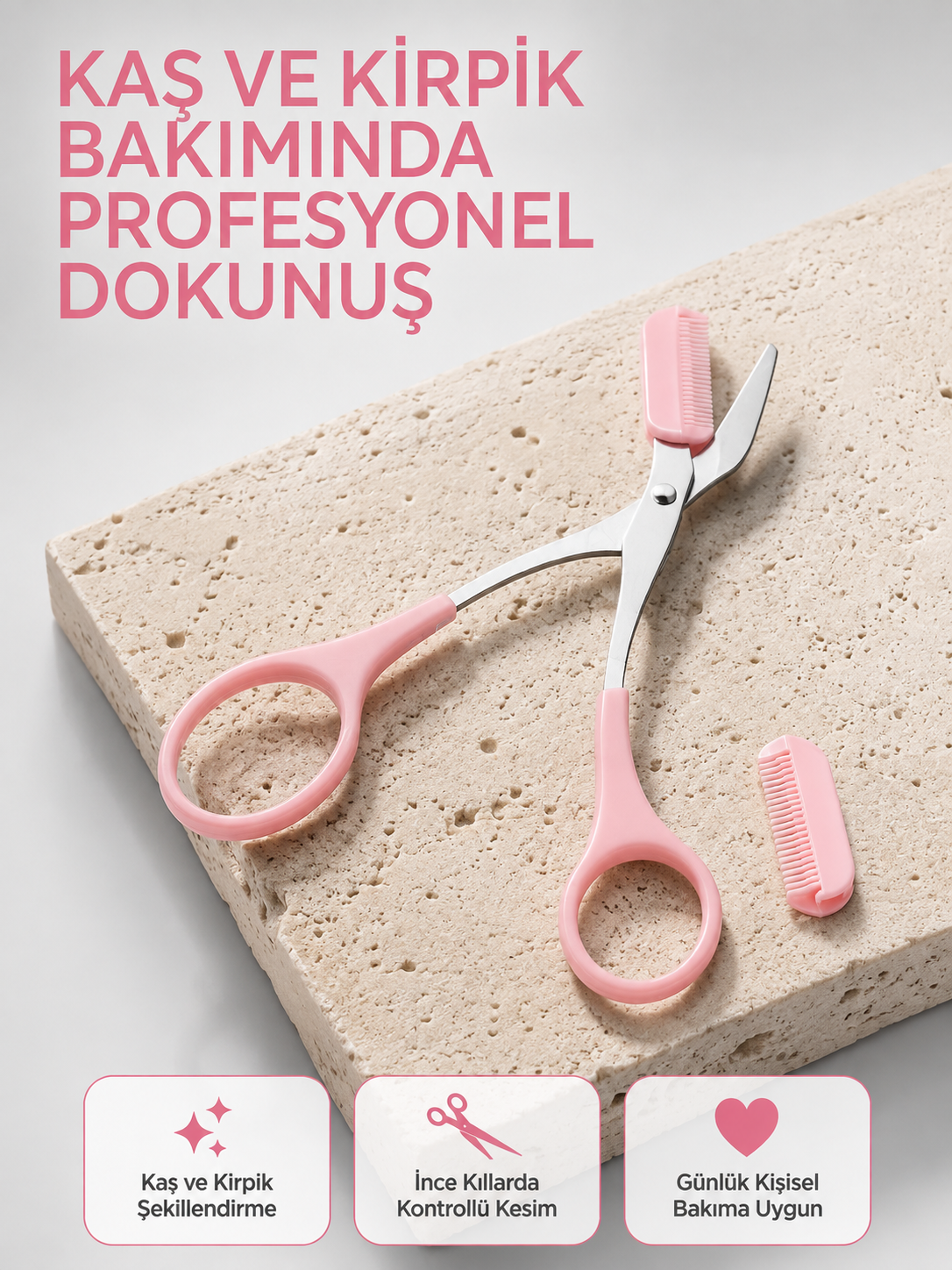 Taşınabilir Kaş ve Kirpik Düzenleme Makası – Ergonomik Tasarım Yeni Nesil