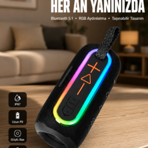 Uzun Pil Ömürlü Bluetooth 5.1 Hoparlör Yeni Nesil