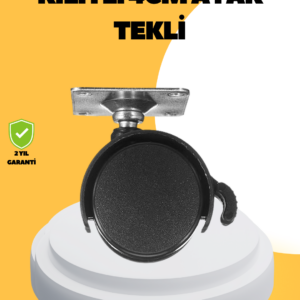 4 cm Kilitli Mobilya Tekerleği Tekli Sessiz ve Dayanıklı