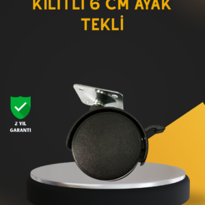 Mobilya İçin Kilitli 6 cm Ayak Tekli Satış
