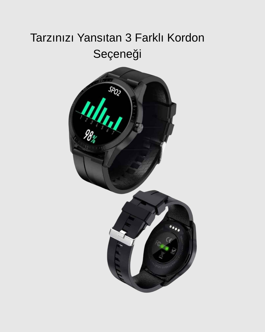 3 Kordonlu AMOLED Akıllı Saat – Sağlık Takipli