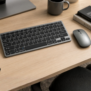 Şarjlı Kablosuz Klavye ve Mouse Seti Kompakt Taşınabilir Tasarım