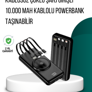 Kompakt Tasarım, Güçlü Performans – 10000mAh Kablosuz Powerbank