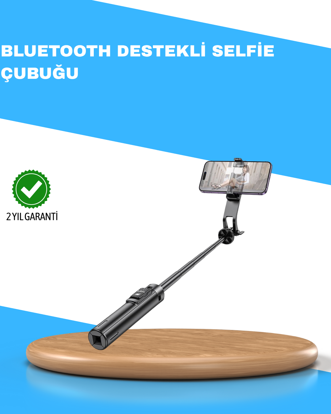 Uzaktan Kumandalı Bluetooth Selfie Çubuğu– 130 cm Ayarlanabilir