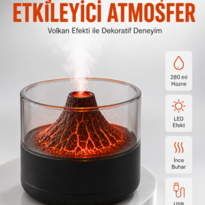 Su Hazneli LED Işıklı Aromaterapi Difüzörü