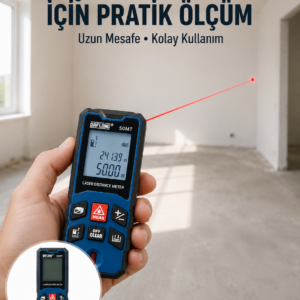 Dijital Lazer Mesafe Ölçüm Cihazı İnşaat ve Ev Kullanımı Yeni Nesil