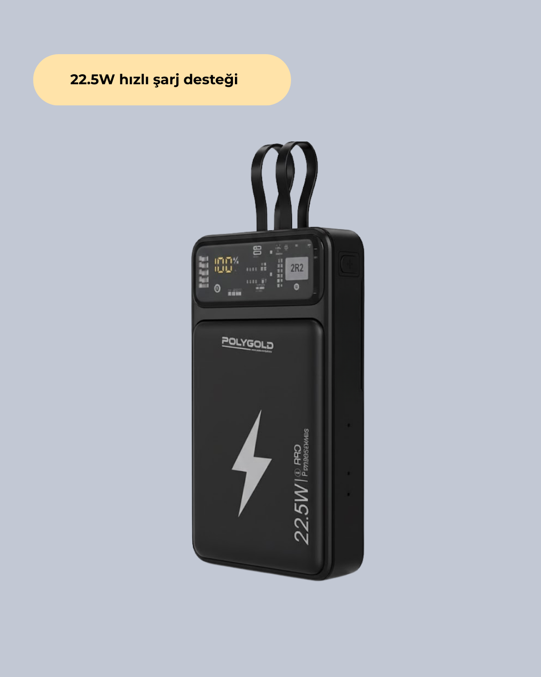 Powerbank 10000 mAh Dijital Göstergeli Taşınabilir Yeni Nesil