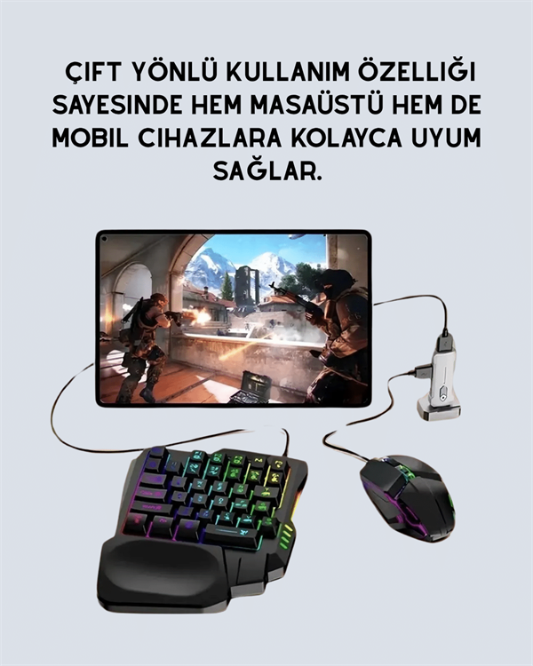 Bluetooth 5.3 Mobil Oyun Aksesuar Seti – PUBG Uyumlu