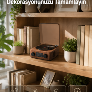 Dekoratif Gece Işıklı Bluetooth Hoparlör – Saatli Tasarım Yeni Nesil
