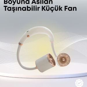 Yazlık Taşınabilir Sessiz Boyun Fanı 3 Kademe Hız Ayarlı