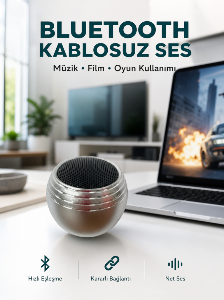 Taşınabilir Bluetooth Hoparlör Yüksek Ses Kaliteli Mini Tasarım Yeni Nesil