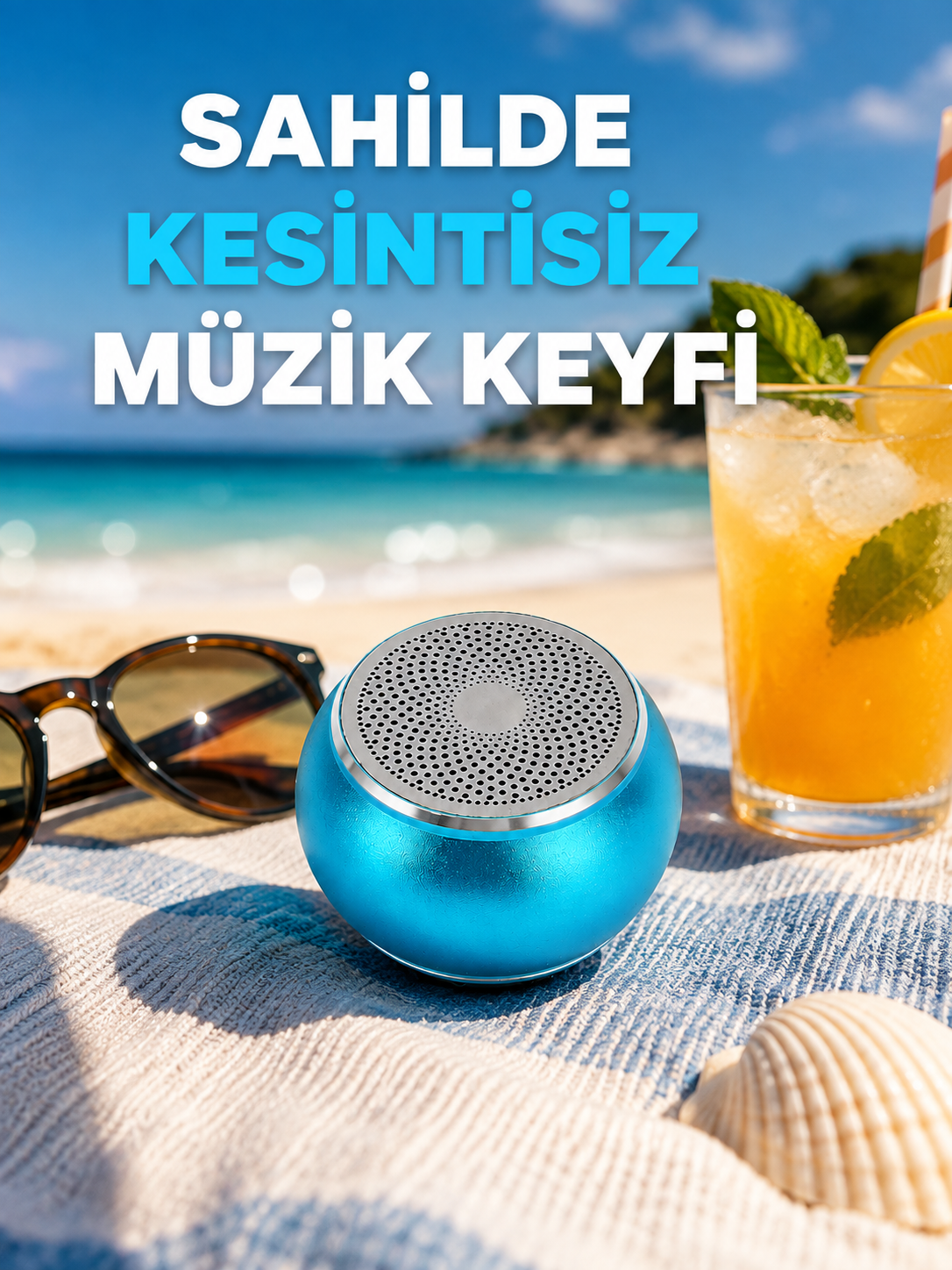 Taşınabilir Mini Bluetooth Hoparlör 9m Menzil Dahili Mikrofon Yeni Nesil
