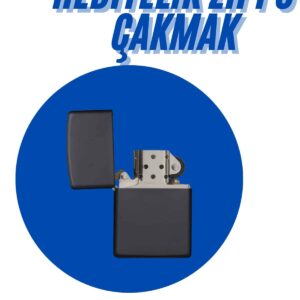 Siyah Kutulu Metal Çakmak Benzinli Hediyelik Eşya