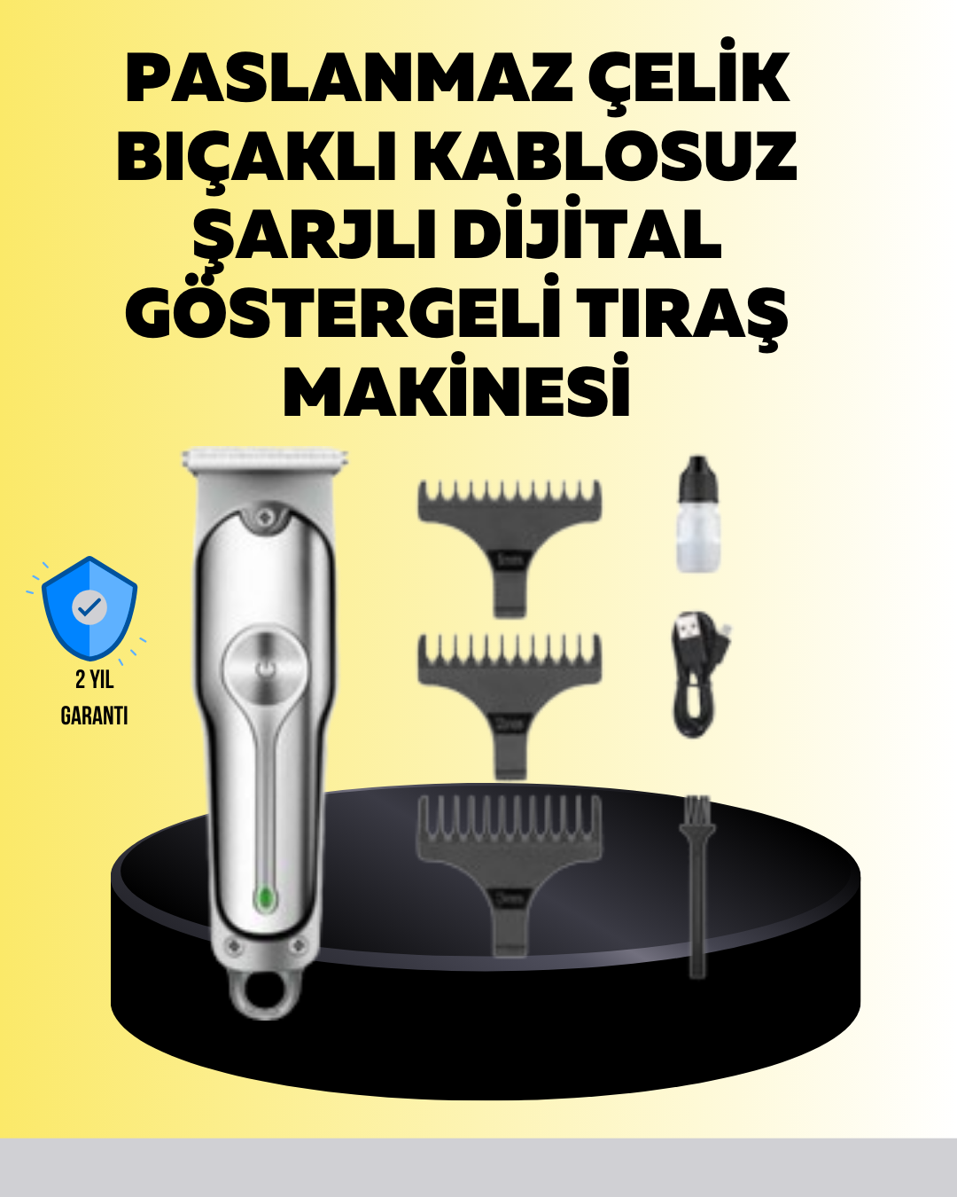 Hassas Kesim İçin Metal Gövdeye Sahip Saç Sakal Kesme Makinesi