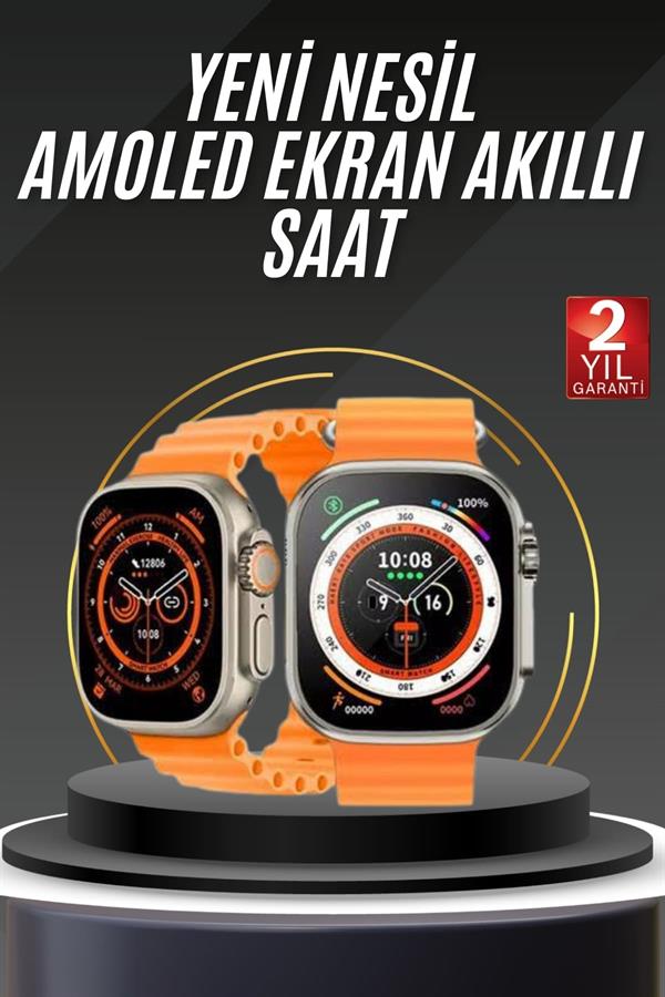 Akıllı Saat Android ve İOS Uyumlu 49 MM NFC Özelliği GPS Takibi Yeni Nesil